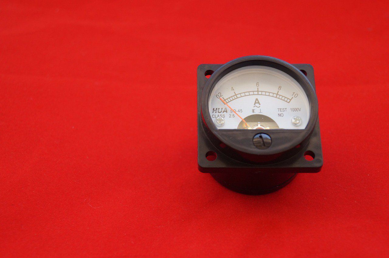 Ampèremètre type rétro 0 à 10 A AC analogique,Voltmètre 0/300 VAC - CODE OMC 034